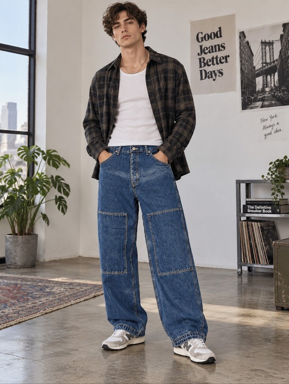 Y2K GAP Miner Carpenter Utility Jeans Wide Leg Workwear, Men's 36x30
